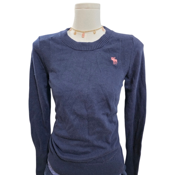 Abercrombie vintage navy pullover sweater crewneck - Picture 2 of 6